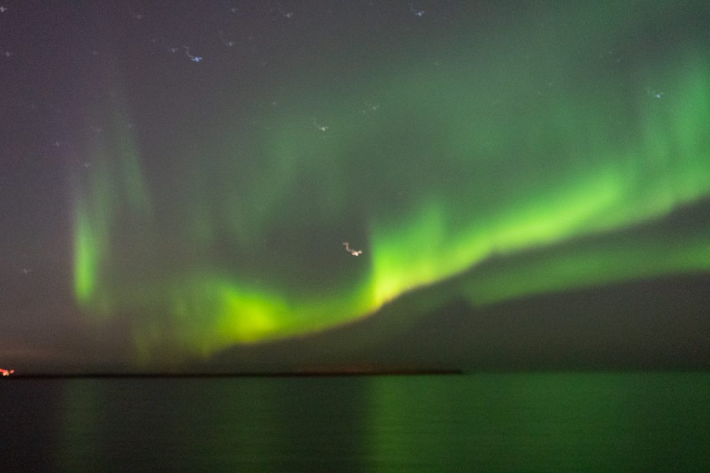 Northern Lights as seen on a weekend in Iceland.