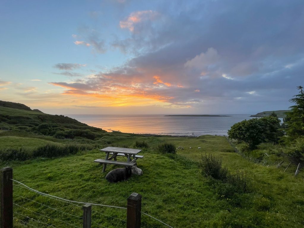 View of the ocean from my Airbnb in Staffin on the Isle of Skye.